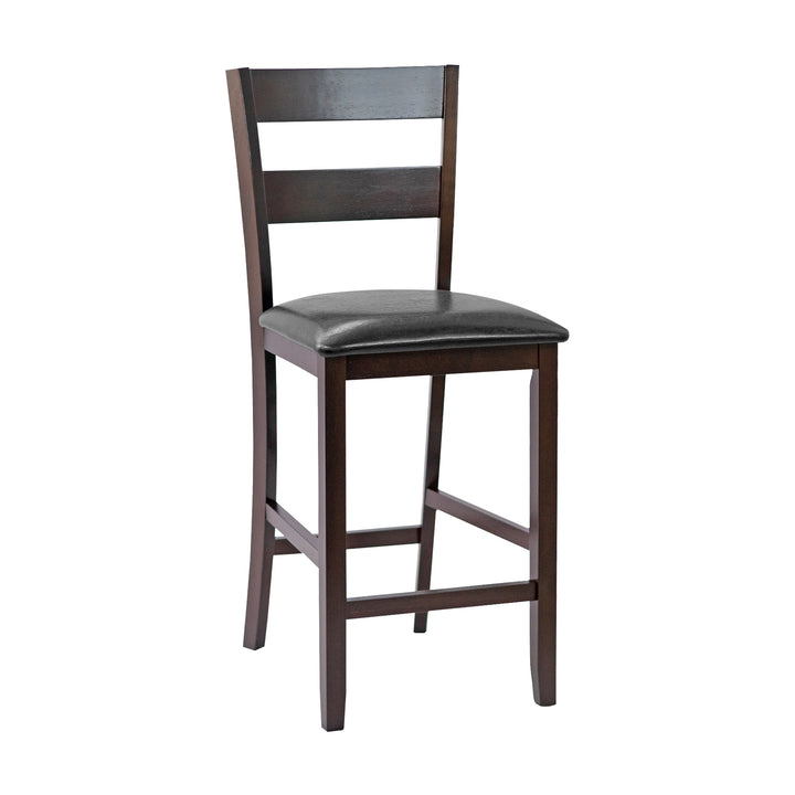 Set of 2 63.5 cm Counter Height Upholstered Bar Stools with Soft Padded Seat with Soft Padded Seat - TidySpaces