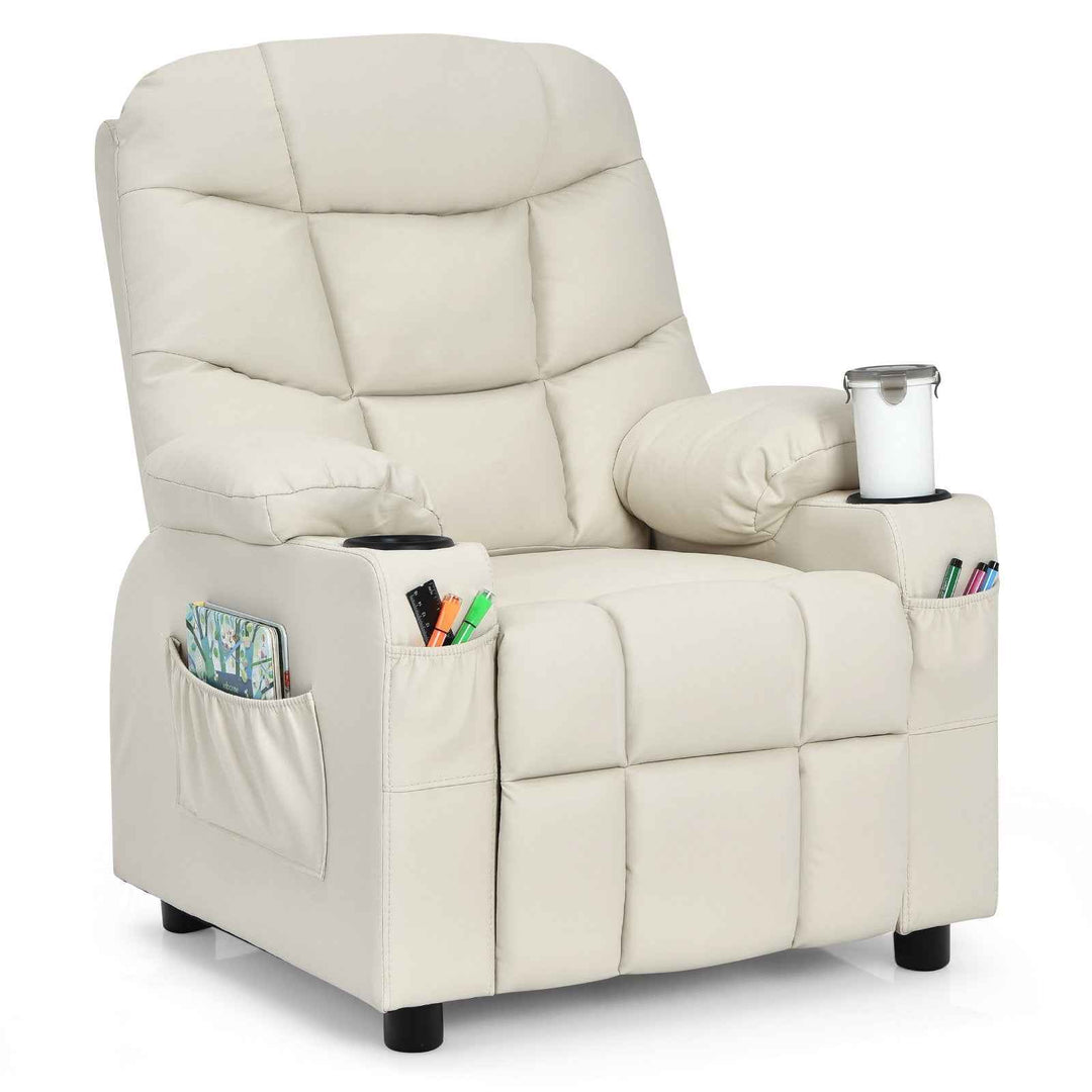 Kids Youth Toddler Upholstered Lounge Recliner Chair with Footrest for Comfortable Seating