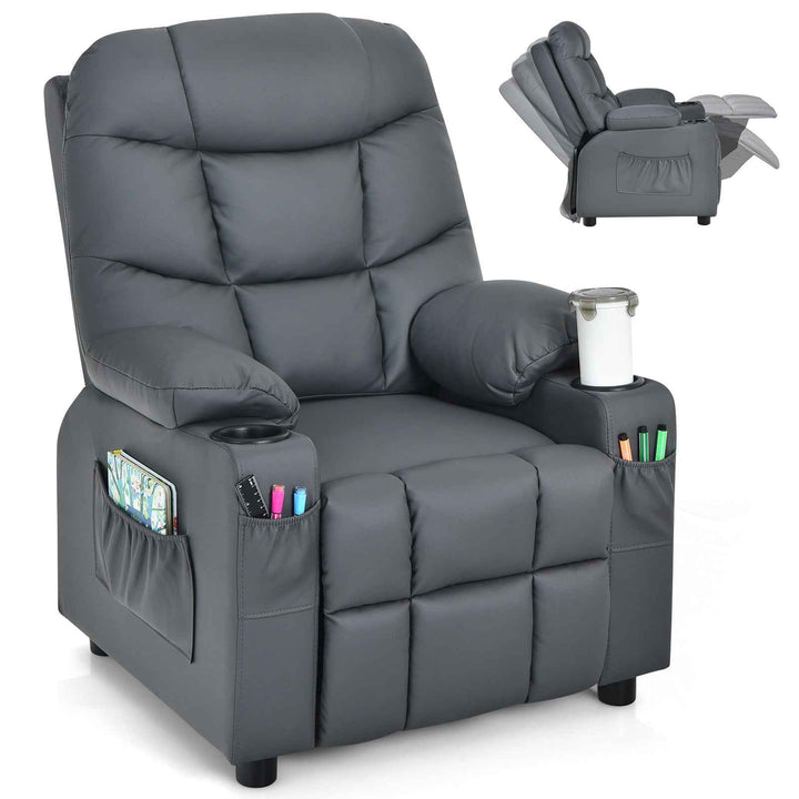Kids Youth Toddler Upholstered Lounge Recliner Chair with Footrest for Comfortable Seating