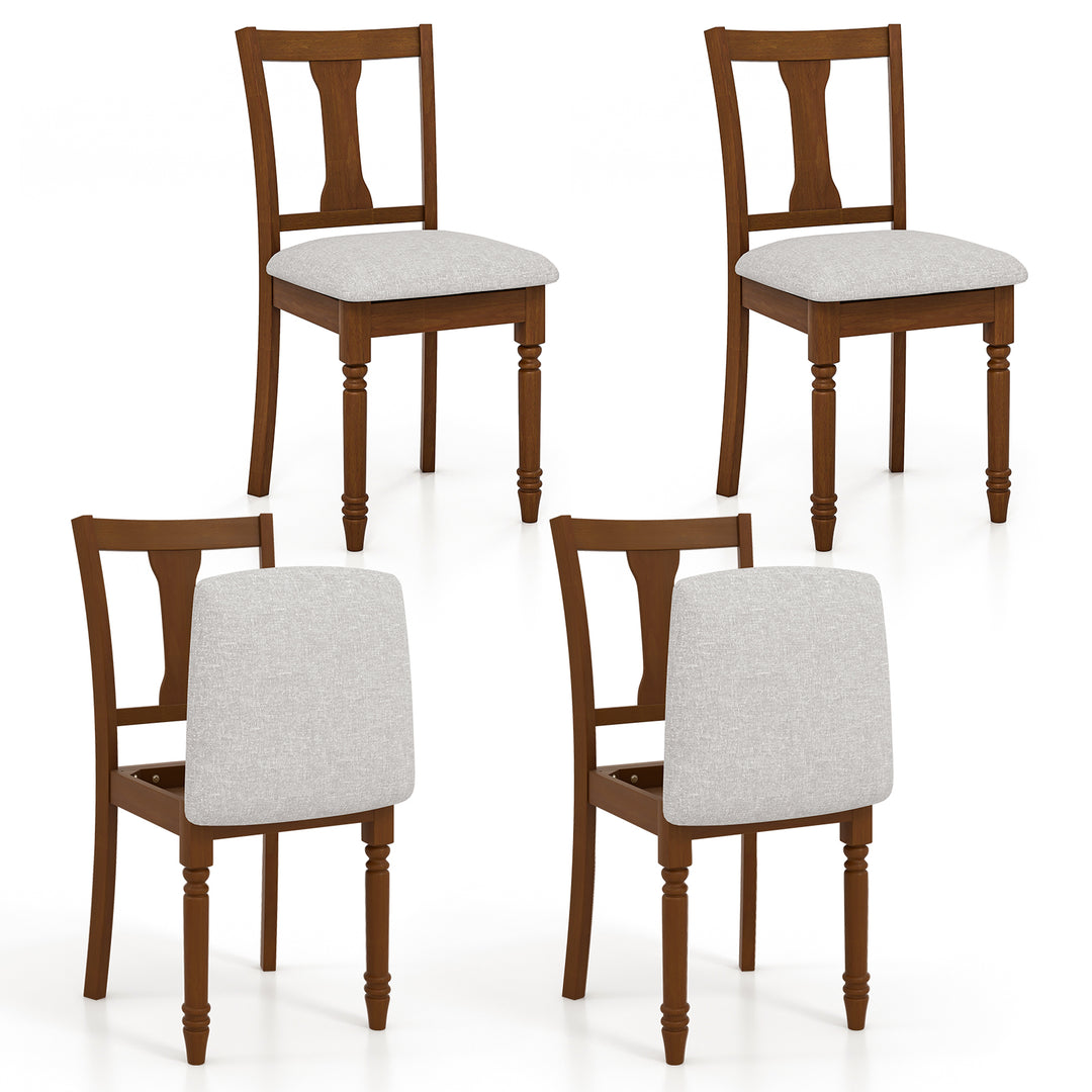 Kitchen Dining Chair with Linen Fabric Storage Space