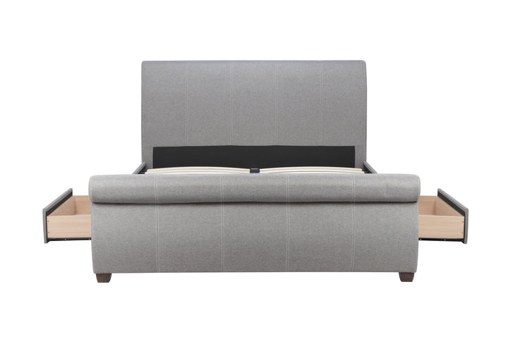 Lancaster Sleigh Bed with Sprung Slatted Base for Ultimate Comfort