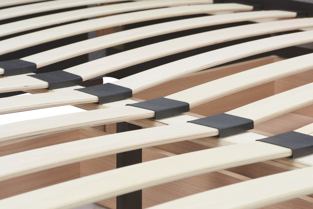 Lancaster Sleigh Bed with Sprung Slatted Base for Ultimate Comfort