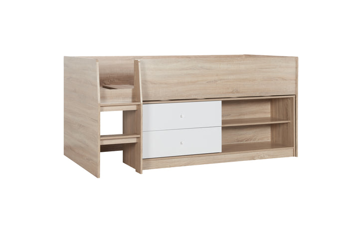 Leyton Cabin Bed with Underbed Storage and Versatile Shelving Options for Kids