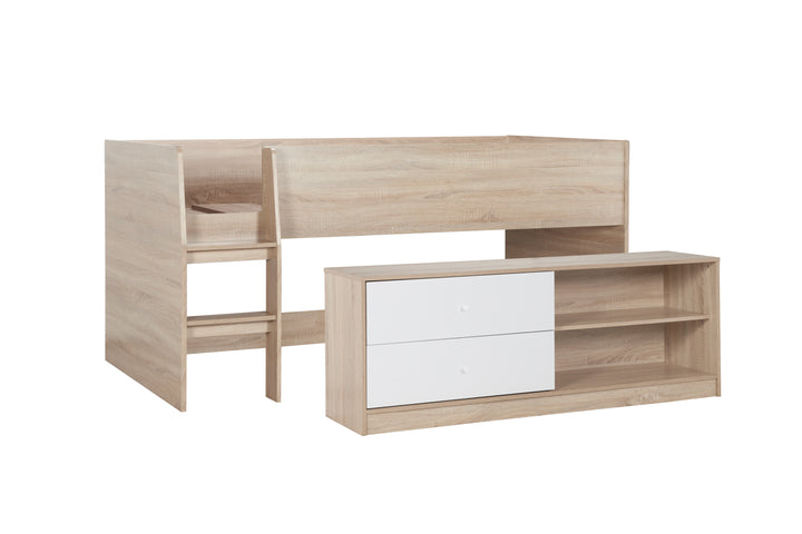 Leyton Cabin Bed with Underbed Storage and Versatile Shelving Options for Kids