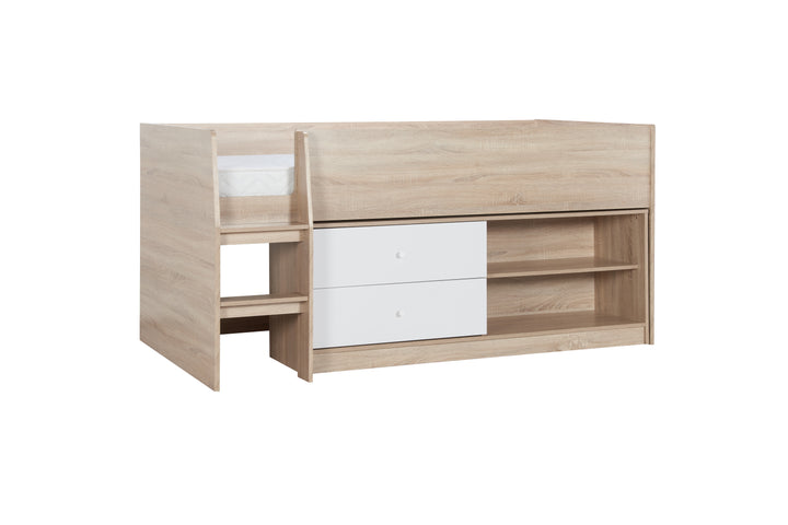 Leyton Cabin Bed with Underbed Storage and Versatile Shelving Options for Kids