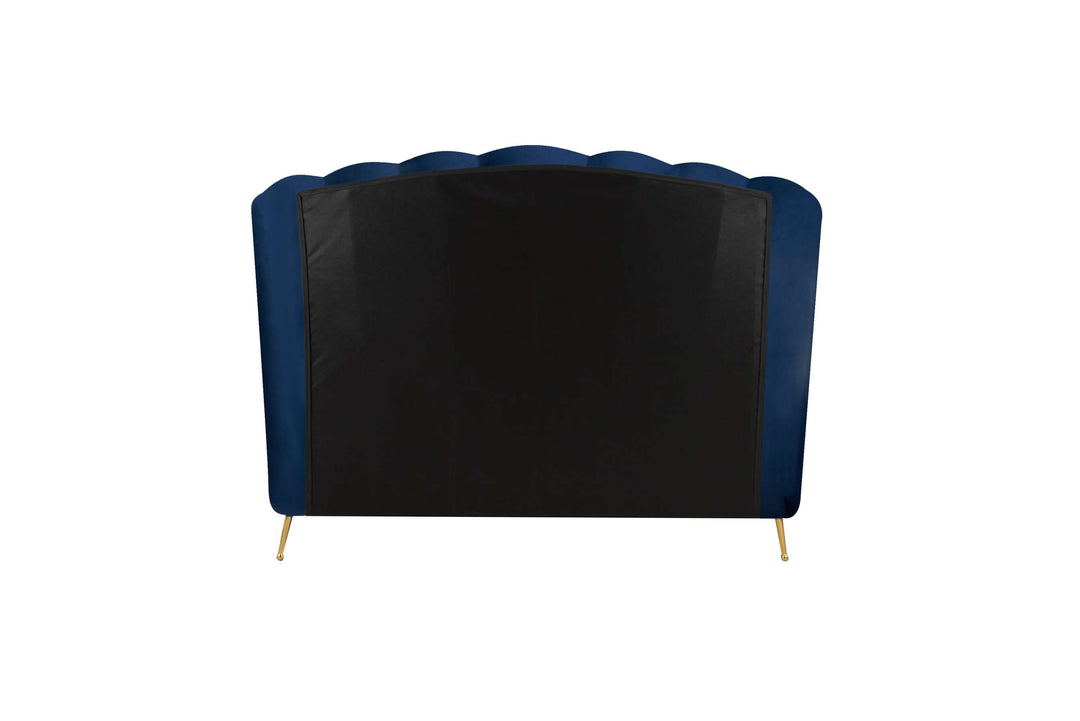 Lottie Ottoman Bed with Contemporary Fan-Shaped Headboard for Modern Bedrooms