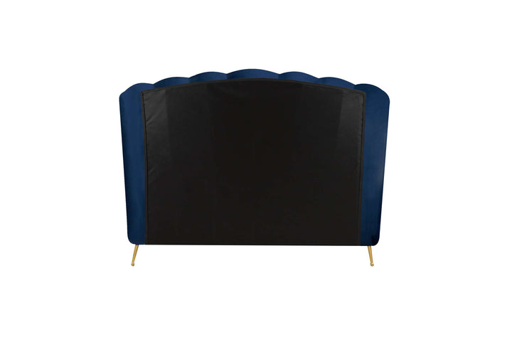 Lottie Ottoman Bed with Contemporary Fan-Shaped Headboard for Modern Bedrooms