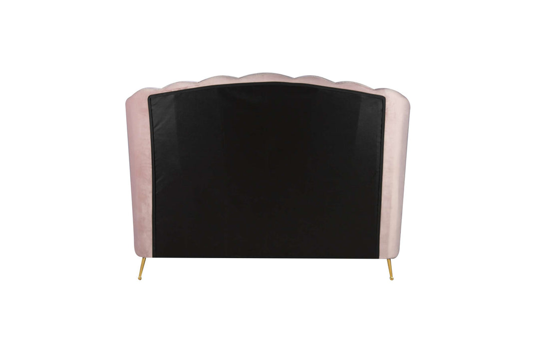 Lottie Ottoman Bed with Contemporary Fan-Shaped Headboard for Modern Bedrooms