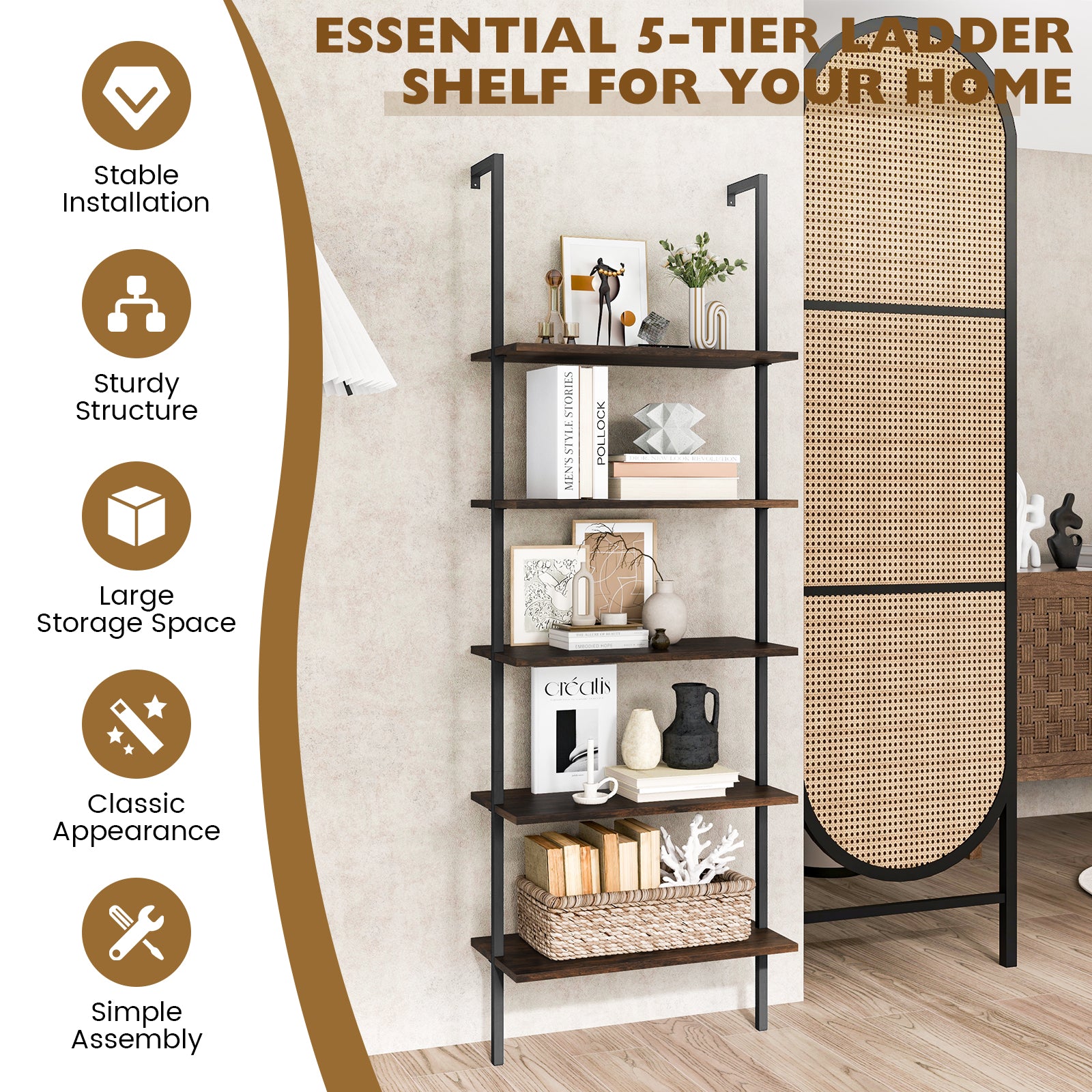 Room essentials 5 tier shelving unit sales