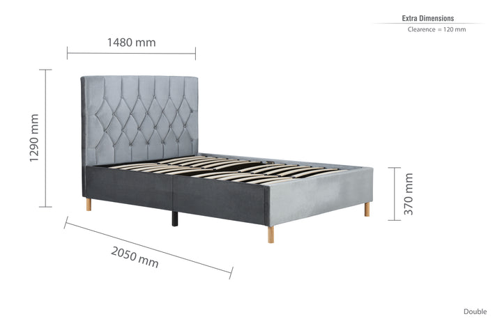 Loxley Ottoman Bed with Stylish Upholstery and Extra Storage Options