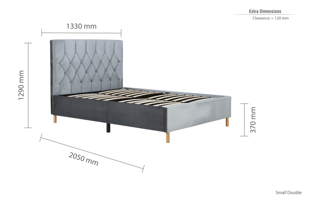 Loxley Ottoman Bed with Stylish Upholstery and Extra Storage Options