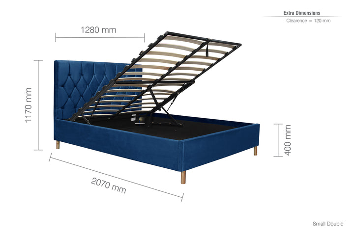 Loxley Ottoman Bed with Stylish Upholstery and Extra Storage Options