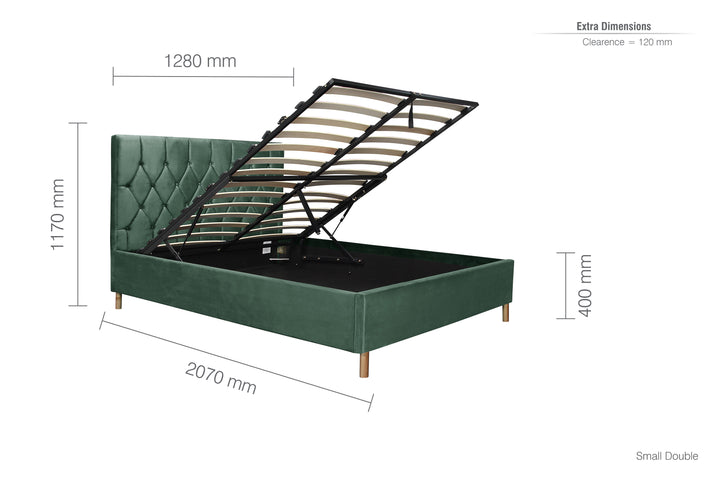 Loxley Ottoman Bed with Stylish Upholstery and Extra Storage Options