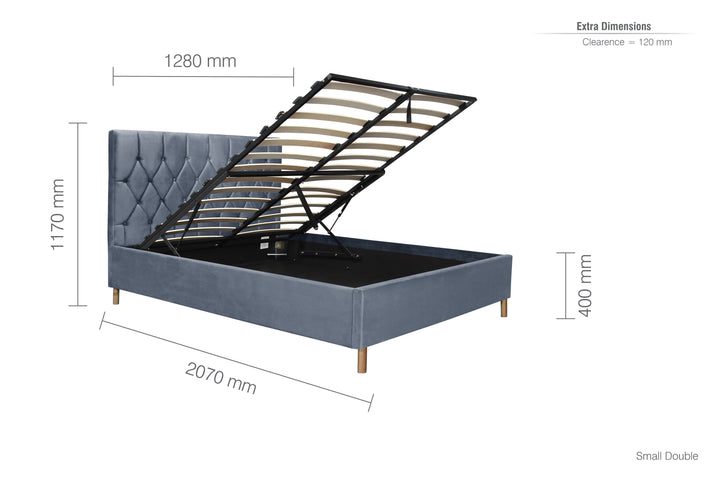 Loxley Ottoman Bed with Stylish Upholstery and Extra Storage Options