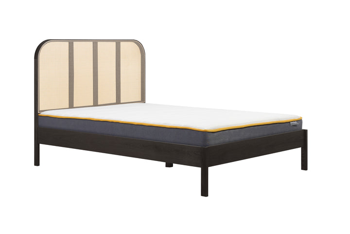 Margot Rattan Bed Frame with Curved Headboard and Sprung Slatted Base