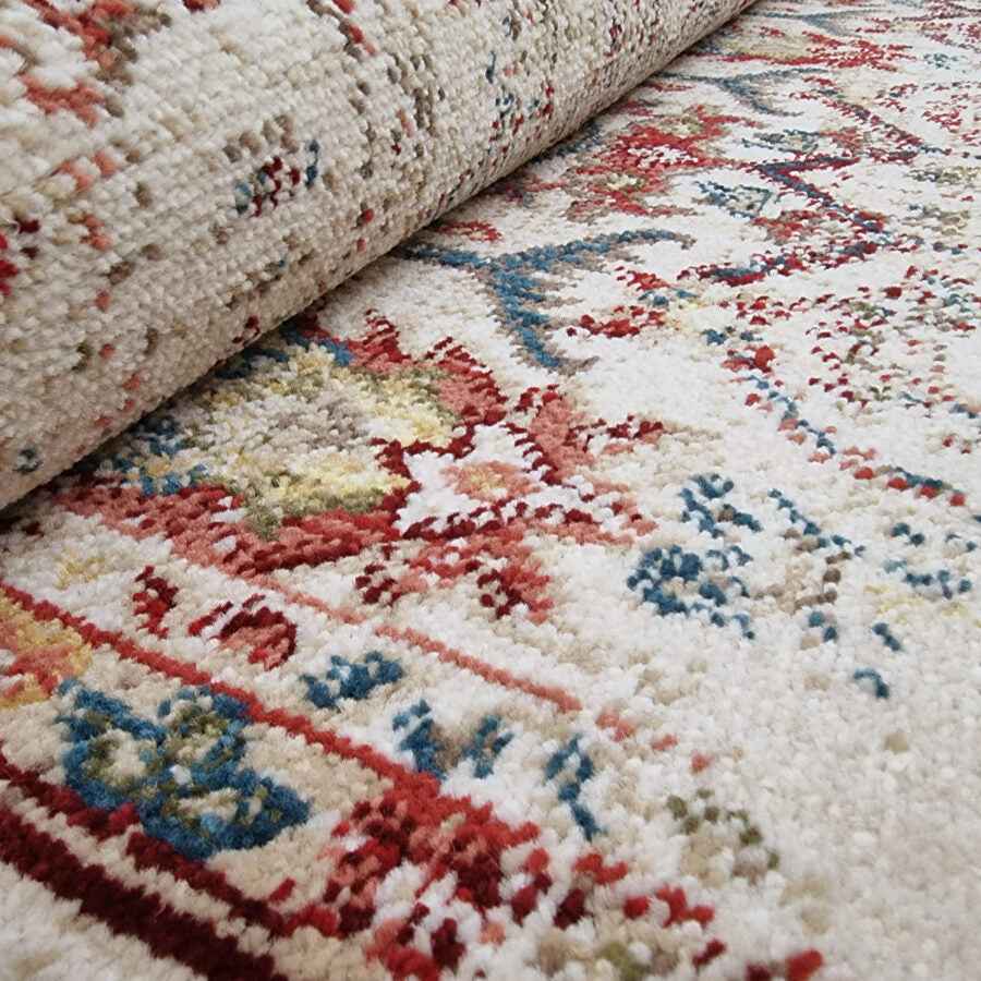 Distressed Vintage Oriental Rug Carpet Large Soft Multicolour Design