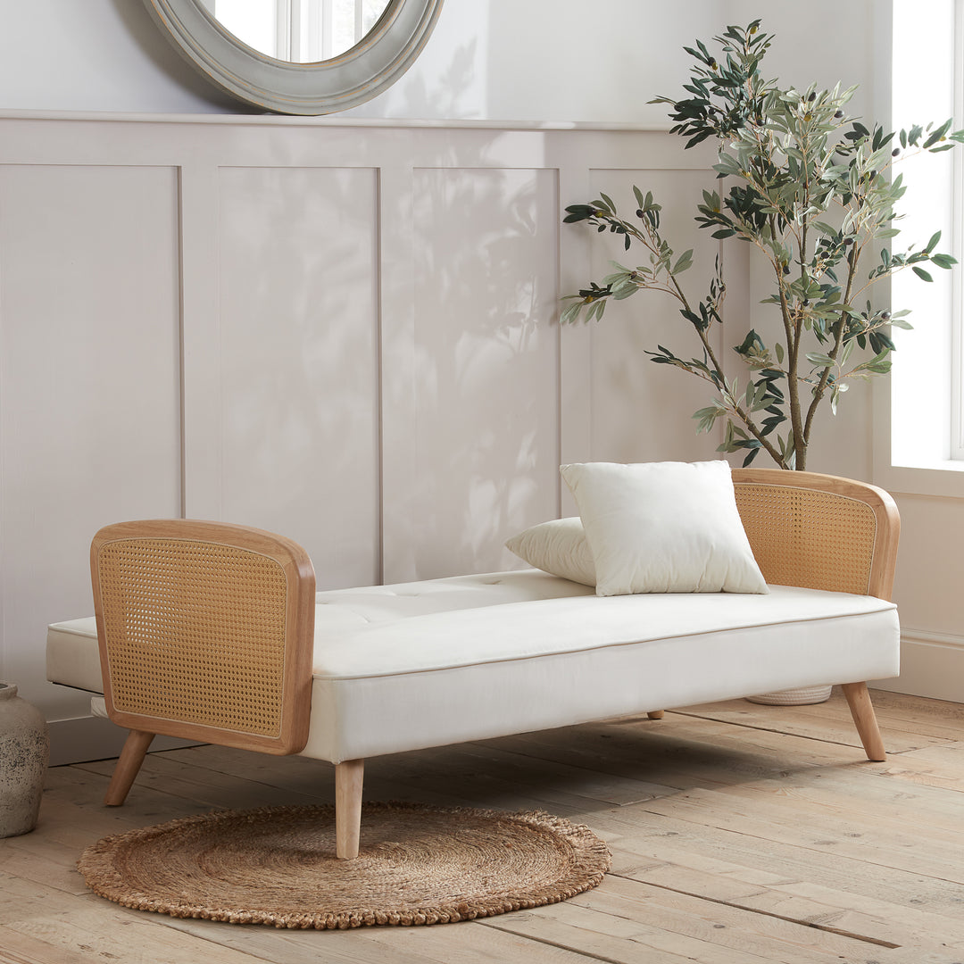Mila Sofa Bed with Fold-Flat Mechanism and Plush Comfort