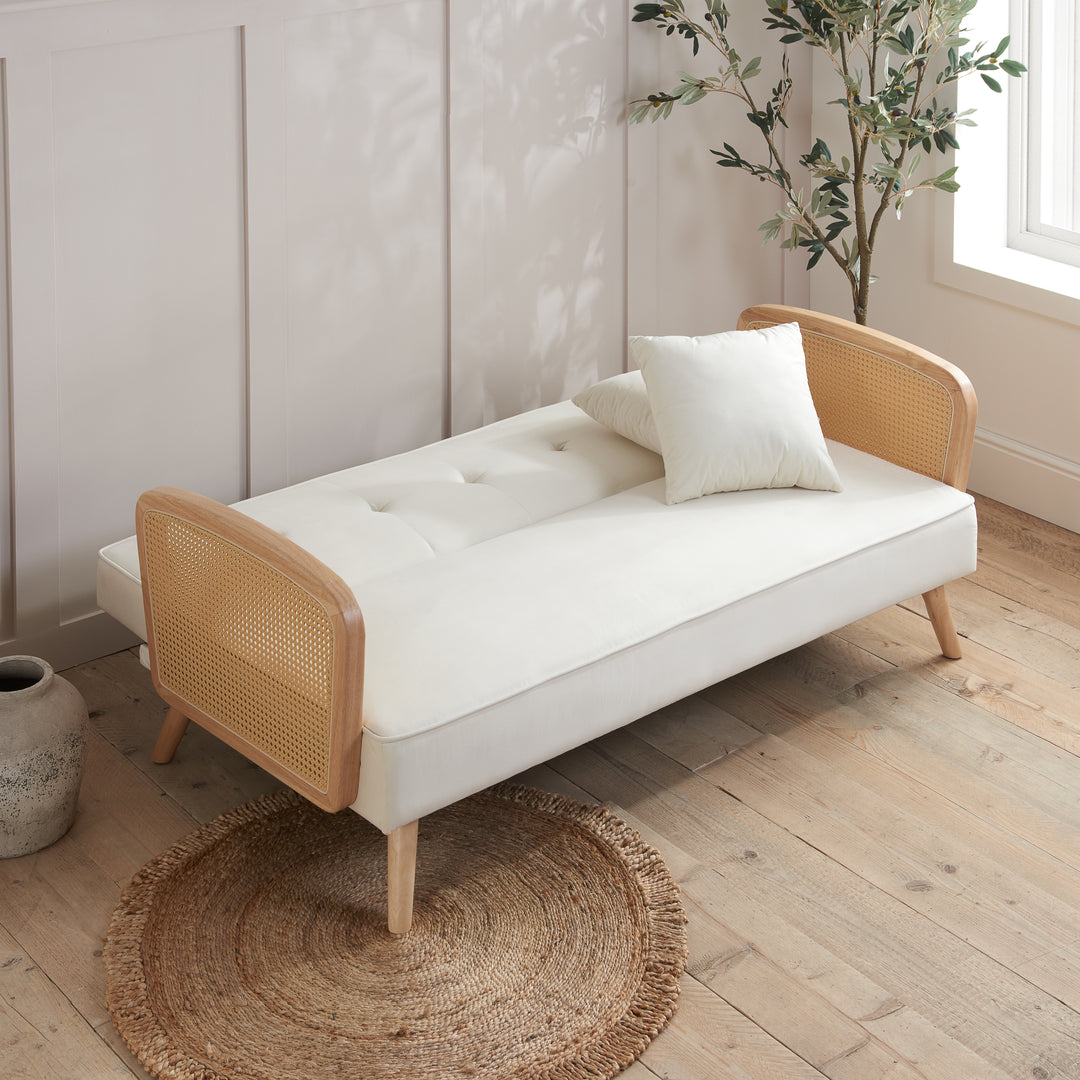 Mila Sofa Bed with Fold-Flat Mechanism and Plush Comfort