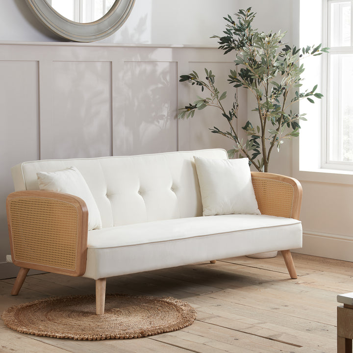 Mila Sofa Bed with Fold-Flat Mechanism and Plush Comfort