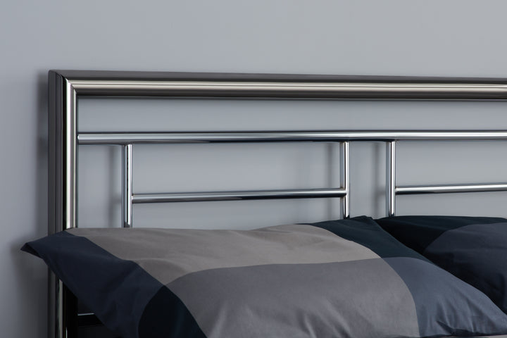 Montana Steel Bed Frame with Sprung Slatted Base for Enhanced Comfort