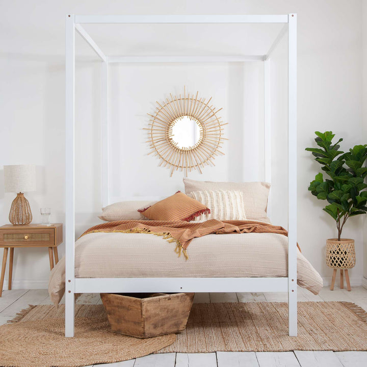 Mercia Four Poster Bed Made from Solid Wood for Timeless Elegance