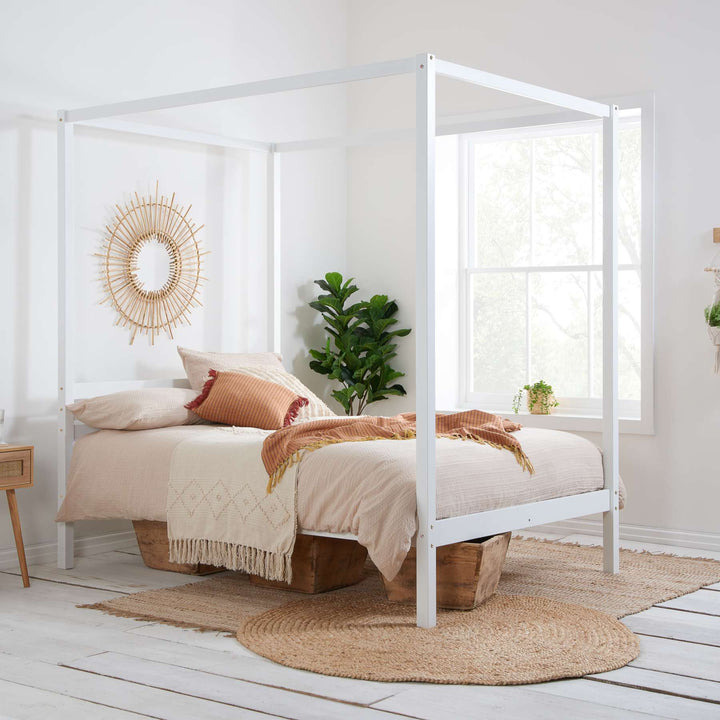 Mercia Four Poster Bed Made from Solid Wood for Timeless Elegance