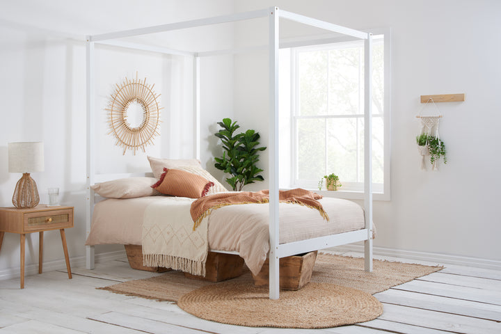 Mercia Four Poster Bed Made from Solid Wood for Timeless Elegance