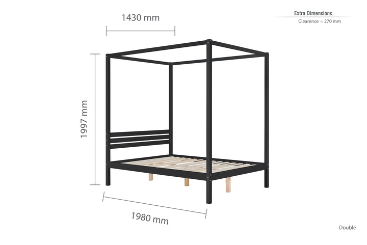 Mercia Four Poster Bed Made from Solid Wood for Timeless Elegance