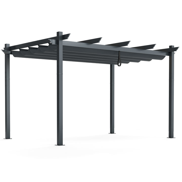 3 x 4 M Outdoor Retractable Pergola with Sun Shade Canopy - TidySpaces