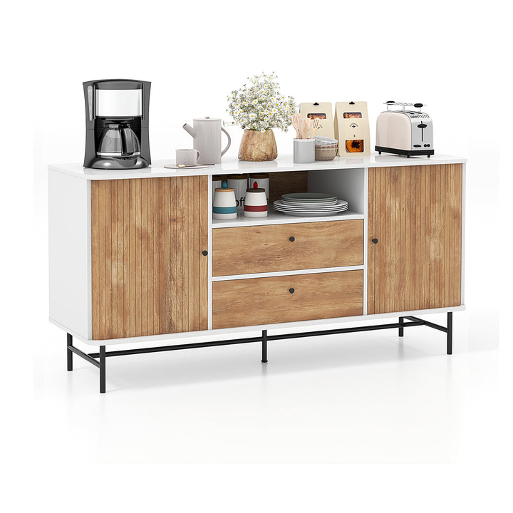 Mid Century Modern Buffet Sideboard Coffee Bar Station