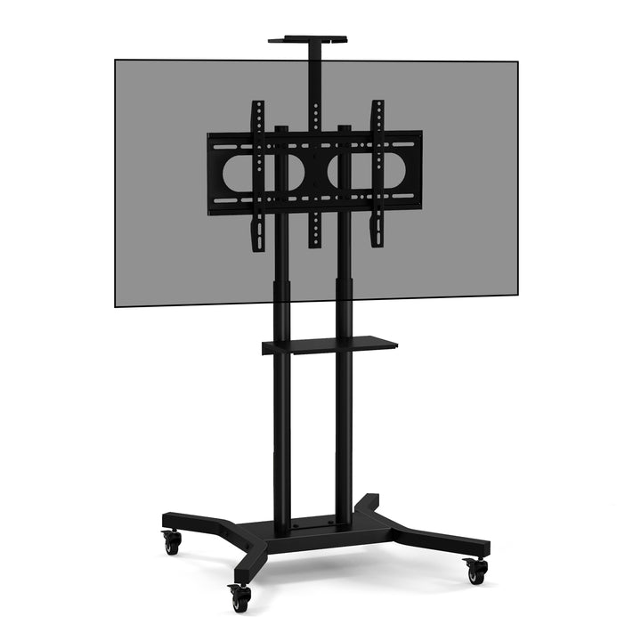 Mobile TV Stand Height Adjustable TV Cart with Lockable Wheels - TidySpaces