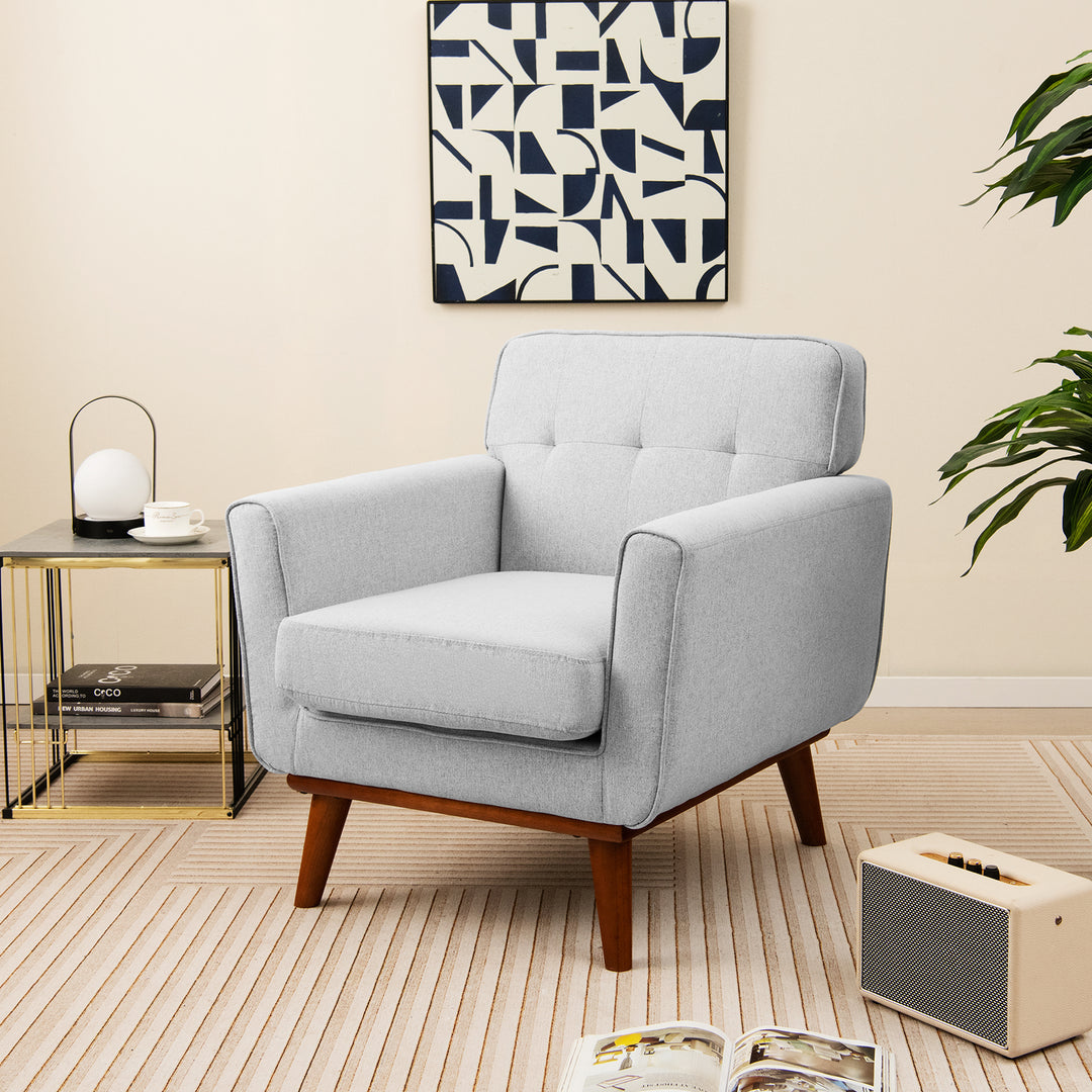 Modern Accent Armchair with Removable Padded Seat Cushion - TidySpaces