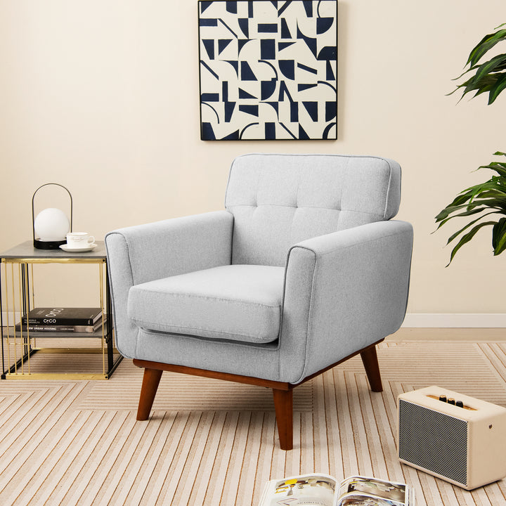 Modern Accent Armchair with Removable Padded Seat Cushion - TidySpaces