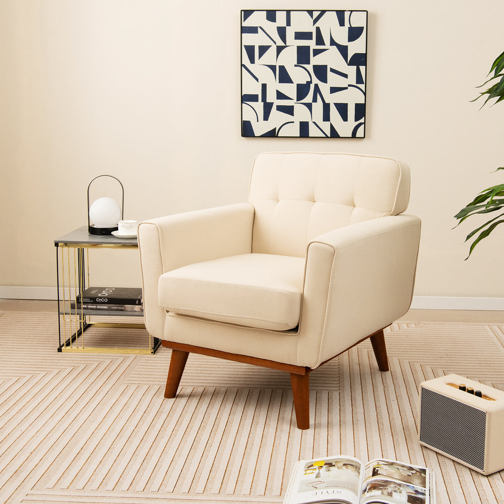 Modern Accent Armchair with Removable Padded Seat Cushion - TidySpaces