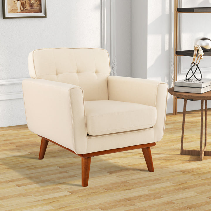 Modern Accent Armchair with Removable Padded Seat Cushion - TidySpaces
