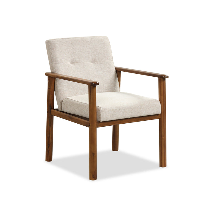 Modern Accent Chair Linen Fabric Armchair with Soft Cushioned - TidySpaces