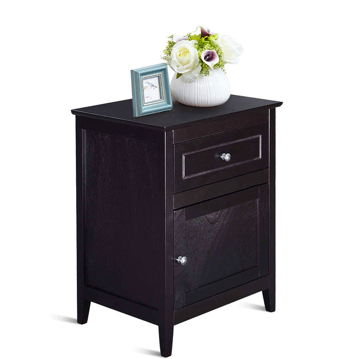 2 Tier Modern Badroom Nightstand with Drawer - TidySpaces