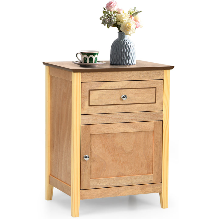 2 Tier Modern Badroom Nightstand with Drawer - TidySpaces