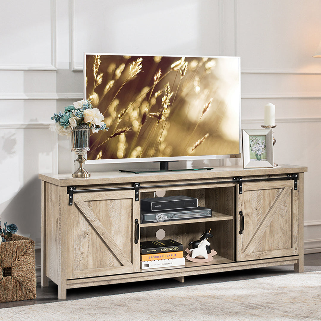 Modern TV Cabinet for 60 Inch TV Wooden Media Storage Shelves