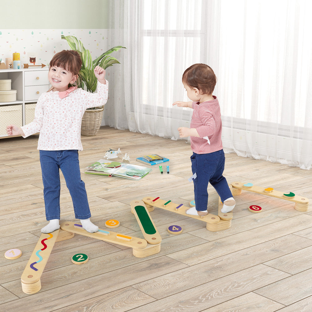 Montessori Balance Beam Set with Stepping Stones - TidySpaces