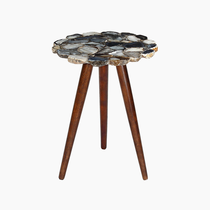 Myra Blue & Black End Table - TidySpaces