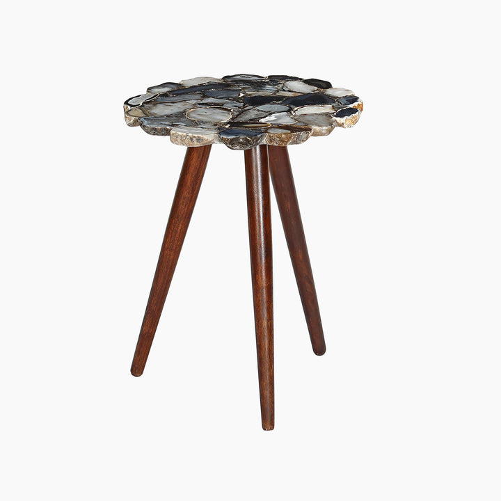 Myra Blue & Black End Table - TidySpaces
