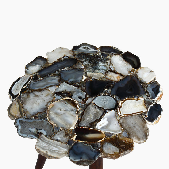 Myra Blue & Black End Table - TidySpaces