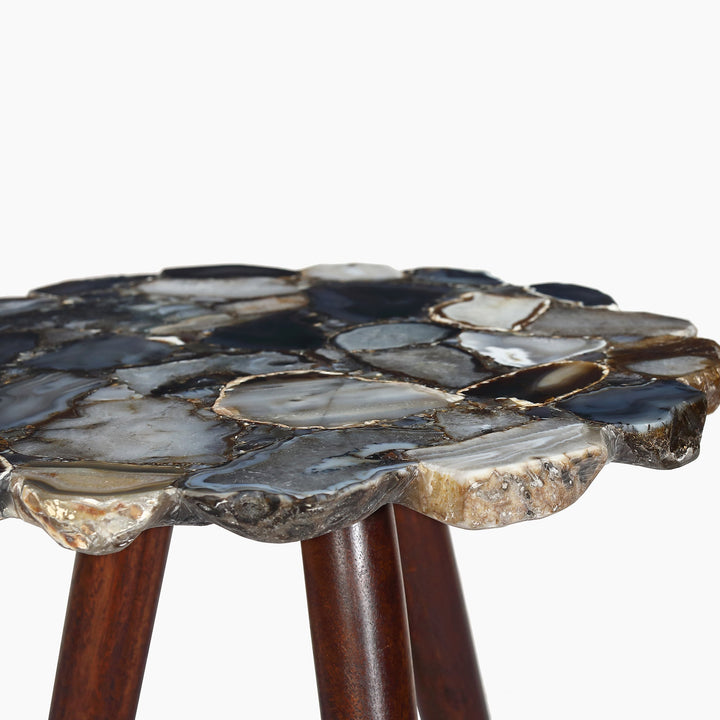 Myra Blue & Black End Table - TidySpaces