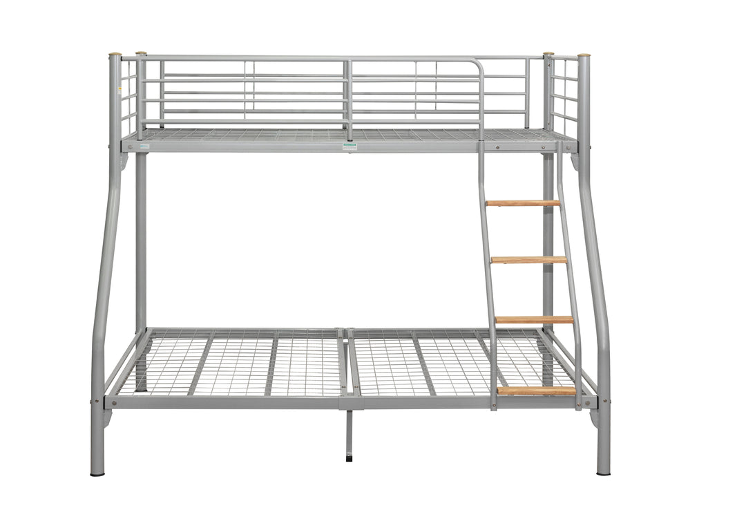 Nexus Steel Bunk Bed with Beech Coloured Rubberwood Accents for Space Saving Fun