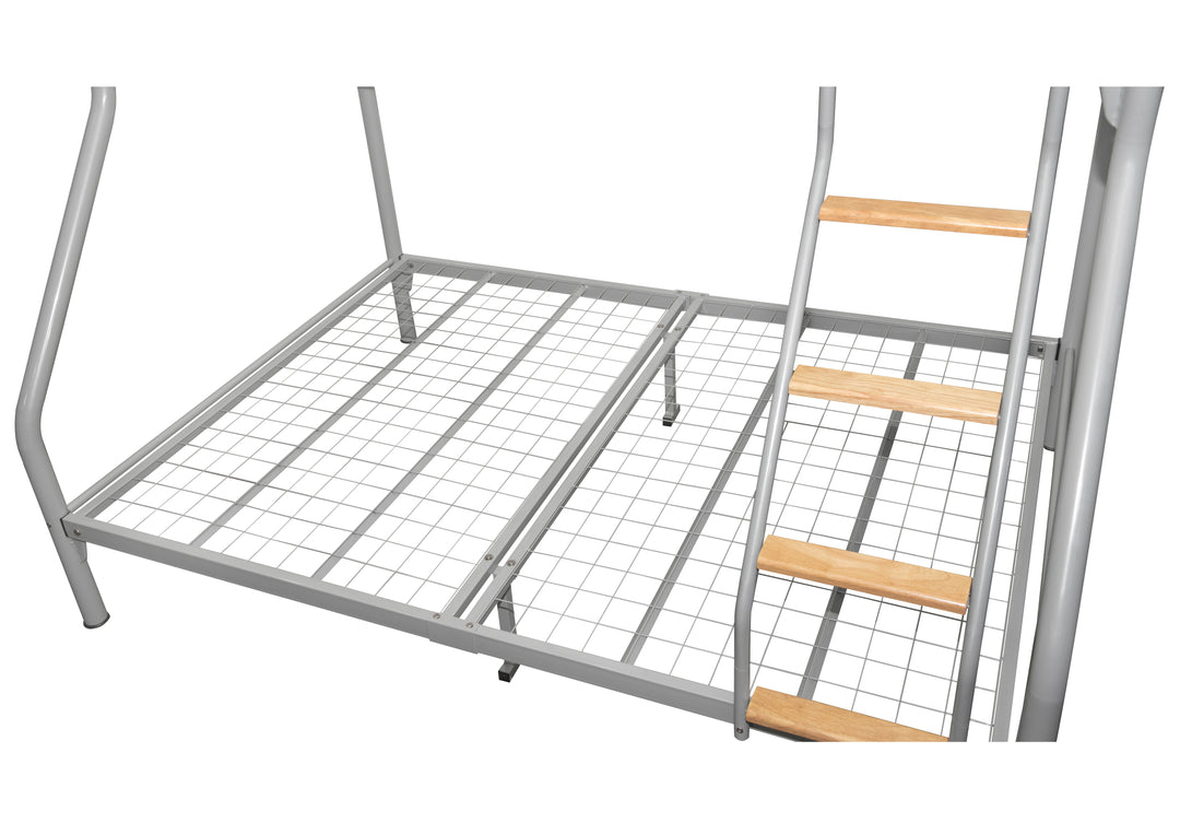 Nexus Steel Bunk Bed with Beech Coloured Rubberwood Accents for Space Saving Fun