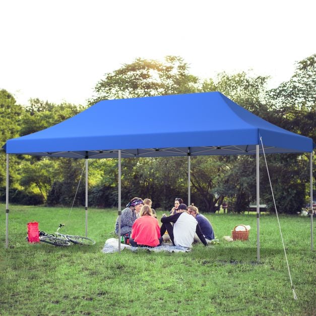 6 x 3m Pop Up Gazebo with 3 Height Positions and Wheeled Storage Bag