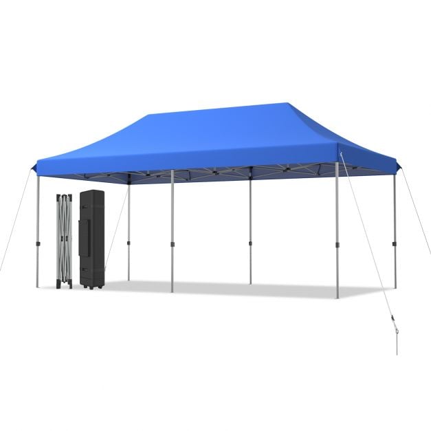 6 x 3m Pop Up Gazebo with 3 Height Positions and Wheeled Storage Bag