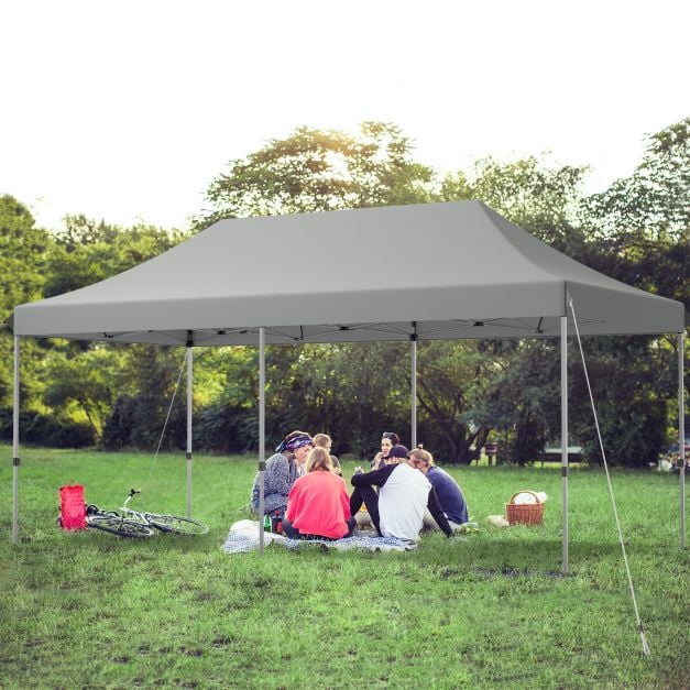 6 x 3m Pop Up Gazebo with 3 Height Positions and Wheeled Storage Bag