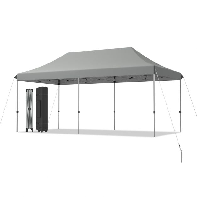 6 x 3m Pop Up Gazebo with 3 Height Positions and Wheeled Storage Bag